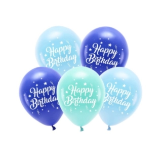 Happy Birthday Balloner Blå
