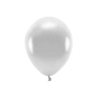 Basic Metalliske Latexballoner Sølv