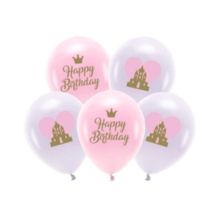 Prinsesseslot Happy Birthday Balloner