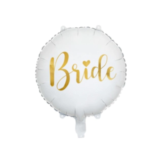 Bride Folieballon Hvid/Guld