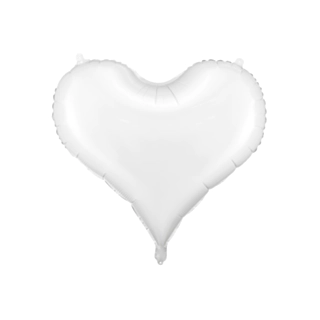 Hjerte Folieballon Hvid