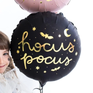 Hocus Pocus Folieballon Sort Guld