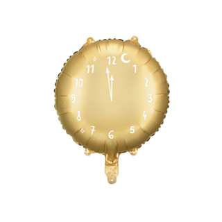 Nytårsklokke Folieballon Guld