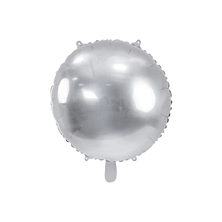 Rund Folieballon Metallisk Sølv