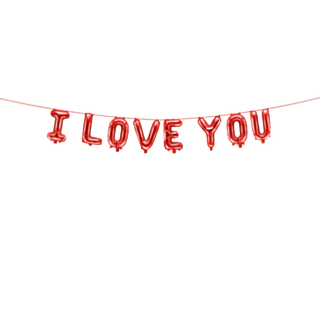 I Love You Folieballon Guirlande