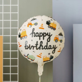 Byggeplads Happy Birthday Folieballon