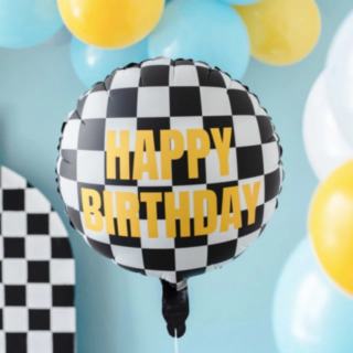 Racer Happy Birthday Folieballon
