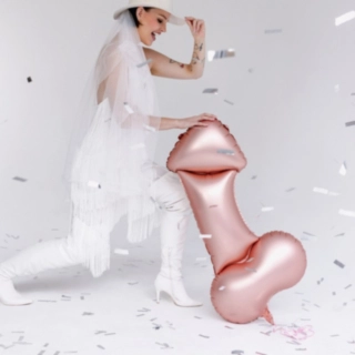 Penis Folieballon Rosaguld