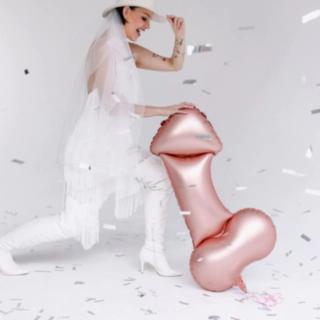 Penis Folieballon Rosaguld