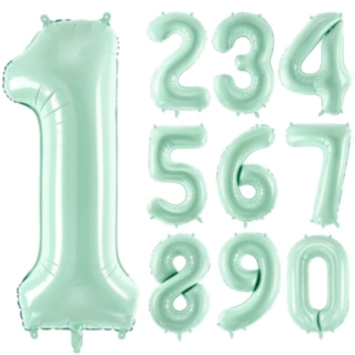 Tal Folieballon Pastel Grøn 72 cm