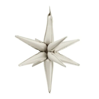 Stjerne 3D Folieballon Beige
