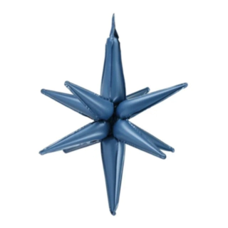 Stjerne 3D Folieballon Marineblå