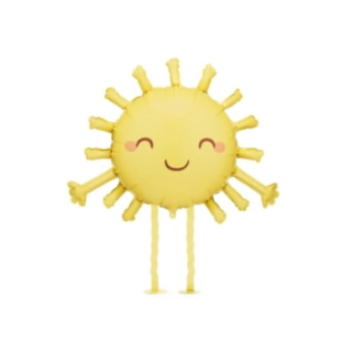 Gående Sol Folieballon