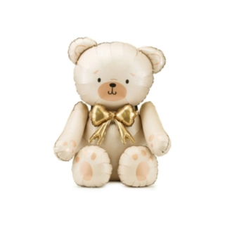 Teddybjørn Folieballon Beige
