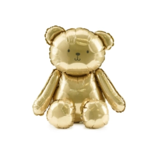 Teddybjørn Folieballon Guld