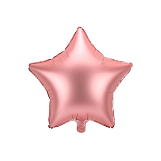 Stjerne Folieballon Mat Rosaguld