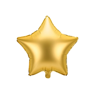 Stjerne Folieballon Mat Guld