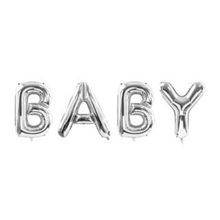 Baby Folieballoner Sølv