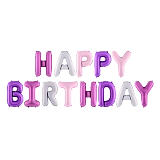 Happy Birthday Folieballoner Multifarvet