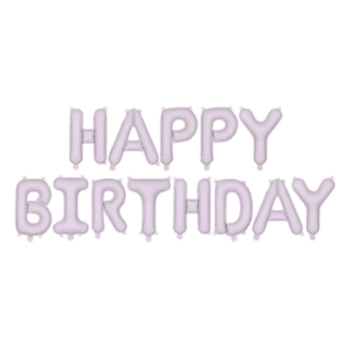 Happy Birthday Folieballoner Lilla