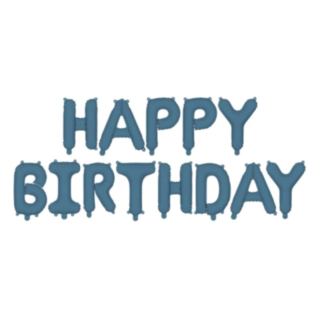 Happy Birthday Folieballoner Marineblå