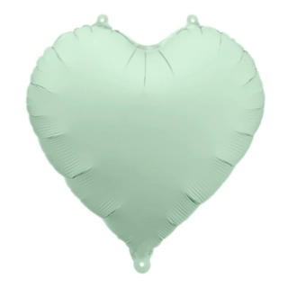 Hjerte Folieballon Mat Grøn