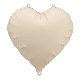 Hjerte Folieballon Mat Lysgrå