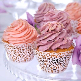 Blondepapir Cupcake Wrappers Hvid