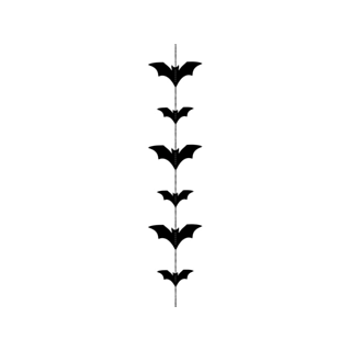 Halloween Guirlande Sorte Flagermus