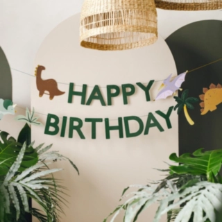 Dinosaur Happy Birthday Guirlande