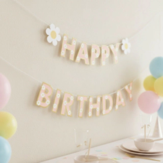 Happy Birthday Tusindfryd Guirlande