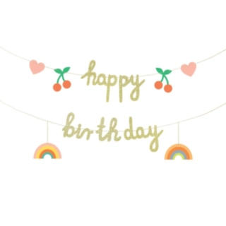 Happy Birthday Regnbue Guirlande