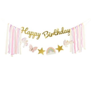 Happy Birthday Enhjørning Guirlande
