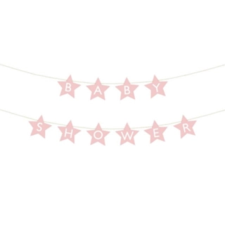 Babyshower Guirlande Lyserød