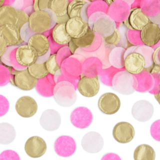 Cirkel Papir Konfetti Pink/Lyserød/Guld