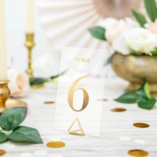 Akryl Bordnumre Guld