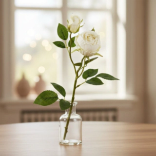 Kunstig Rose Hvid