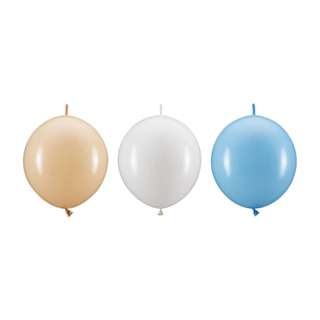 Linking Balloner Blå/Hvid/Beige