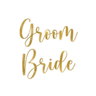 Bride & Groom Glasmarkører