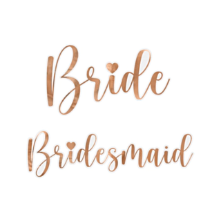 Bride & Bridesmaid Glasmarkører