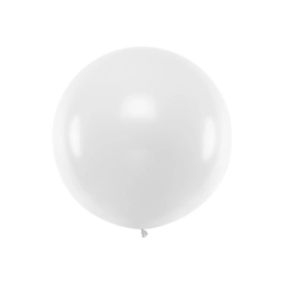 Stor Rund Ballon Hvid