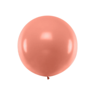 Stor Rund Ballon Metallisk Rosaguld