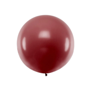 Stor Rund Ballon Pastel Burgundy