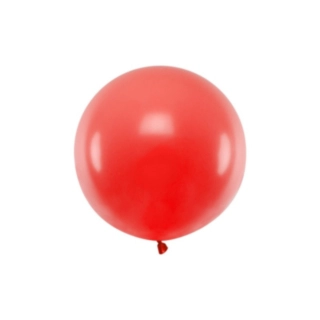 Stor Rund Ballon Pastel Rød