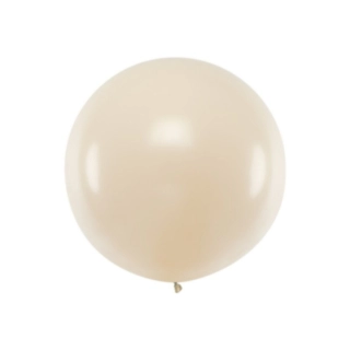 Stor Rund Ballon Cremehvid