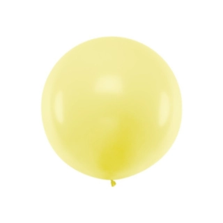 Stor Rund Ballon Pastel Gul