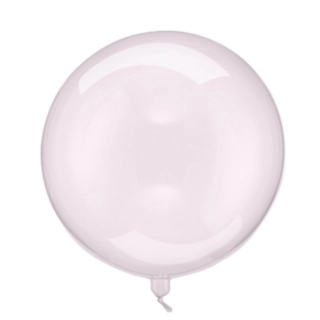 Transparent Kuglerund Ballon Lyserød