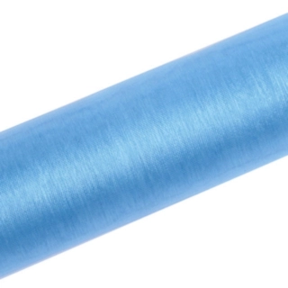 Organza Stofrulle Himmelblå
