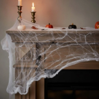 Halloween Spindelvæv Med Edderkopper 200g