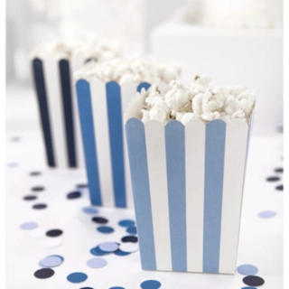 Stribede Popcornbægre Blå